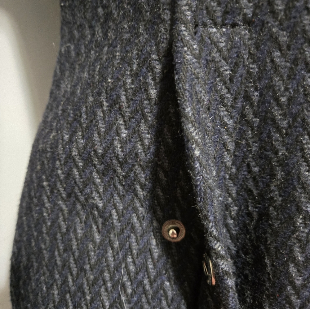 SOIA & KYO Black/ Grey Wool Coat With Oversized Collar And Inner Zip. Size XXS - Picture 4 of 16